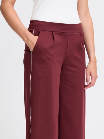 Wide leg Pantaloni ' Kate ' di ICHI in rosso