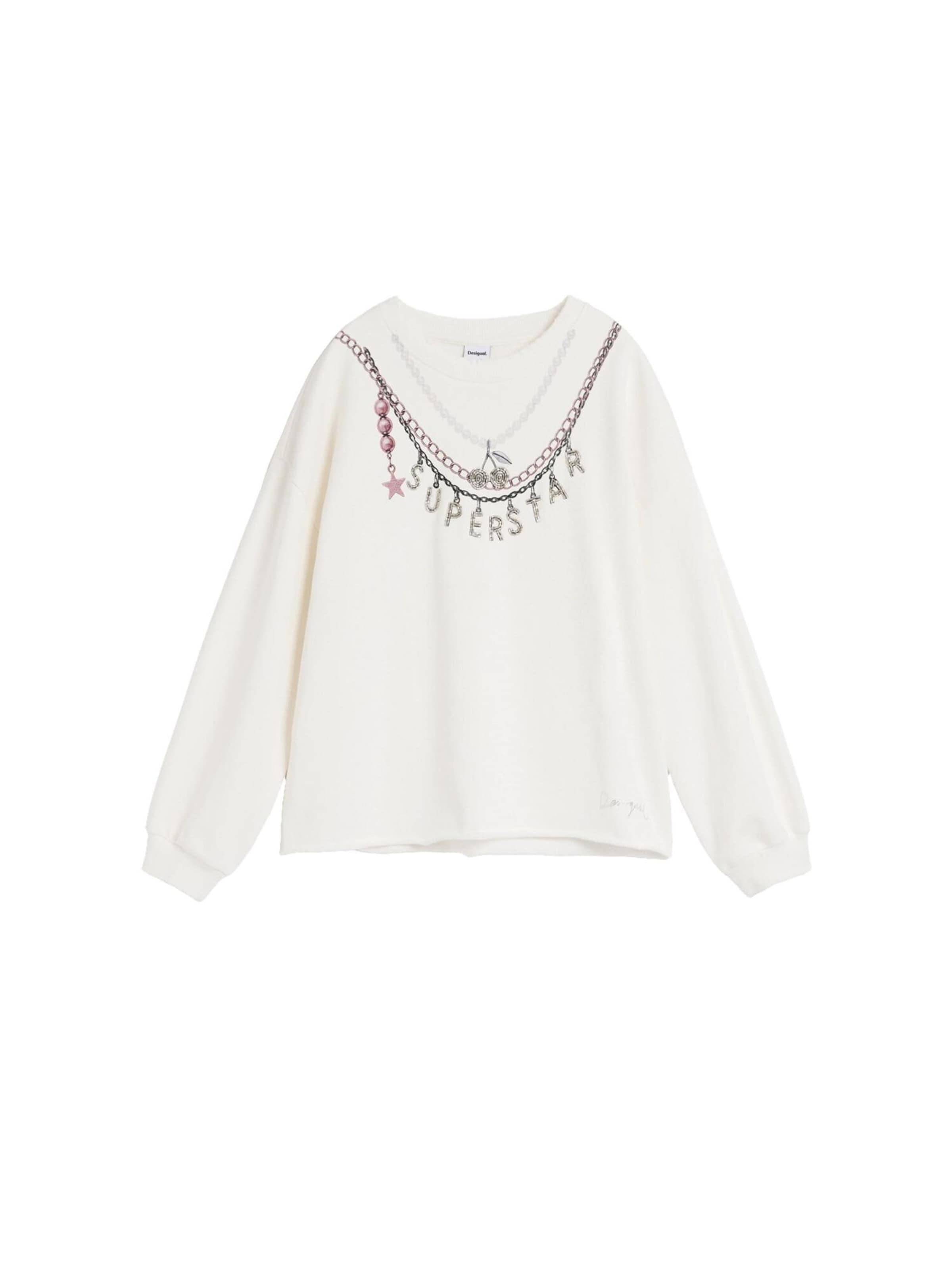 Desigual Sweatshirt in Wit: voorkant