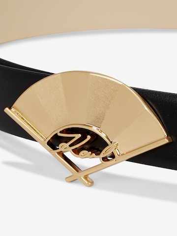 Karl Lagerfeld Riem 'Signature Fan' in Zwart