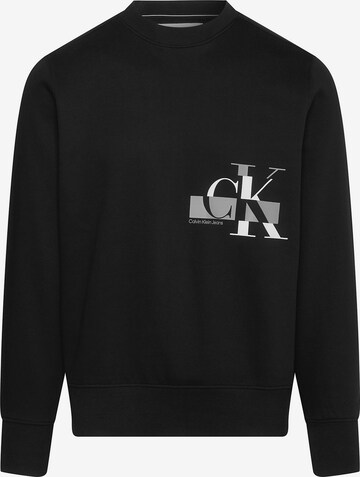 Sweat-shirt Calvin Klein Jeans en noir : devant