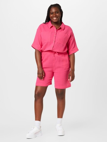 ONLY Carmakoma Regular Broek 'THEIS' in Roze