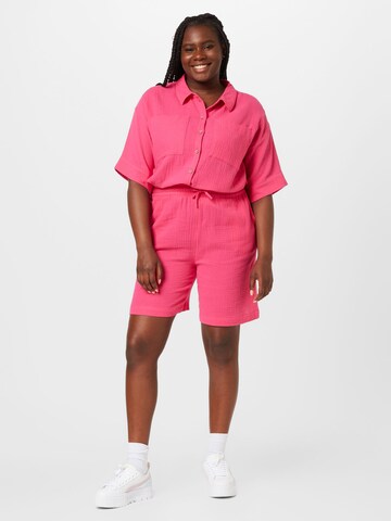 ONLY Carmakoma Regular Pants 'THEIS' in Pink