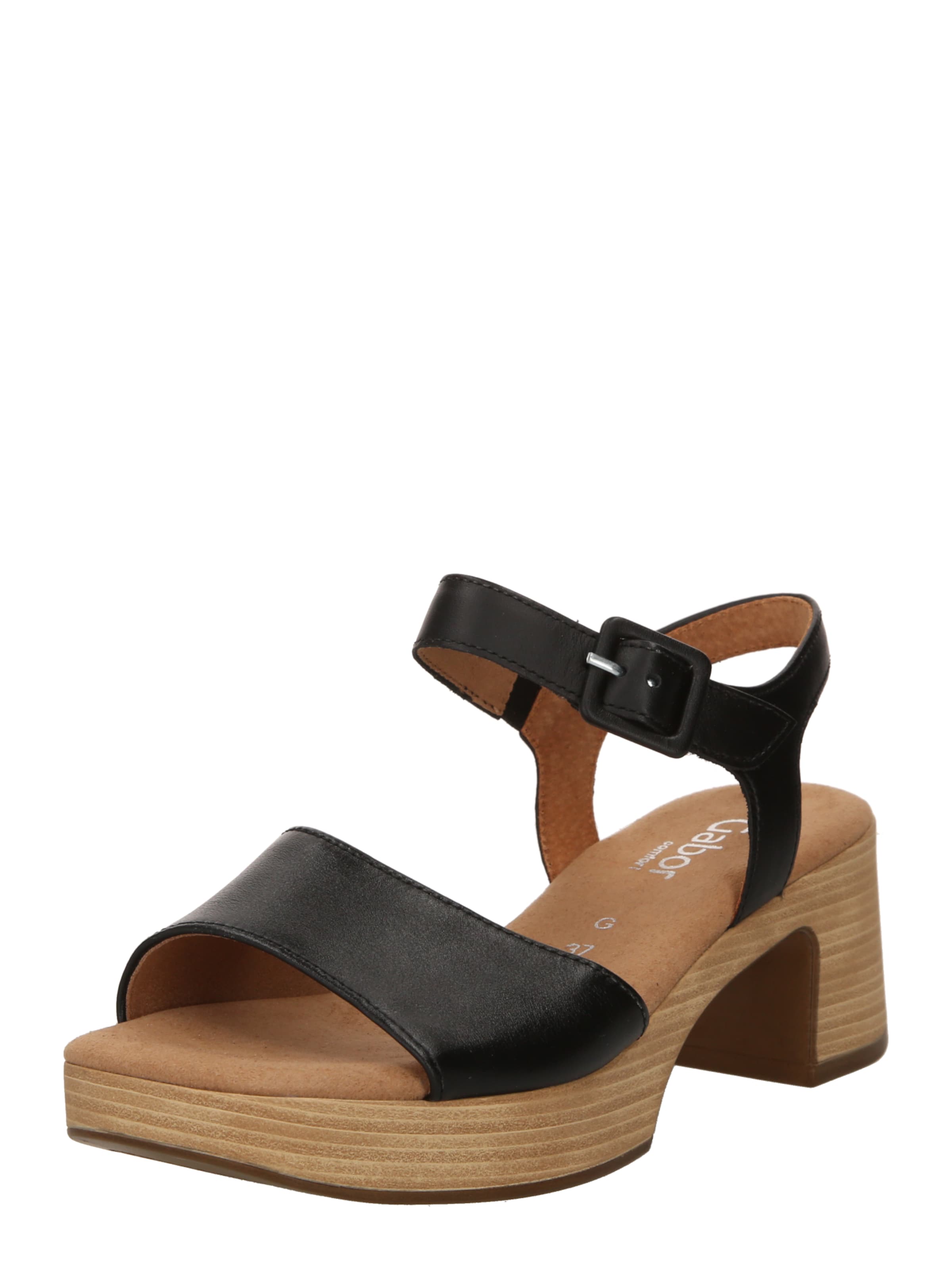 GABOR Strap sandal in Black: front