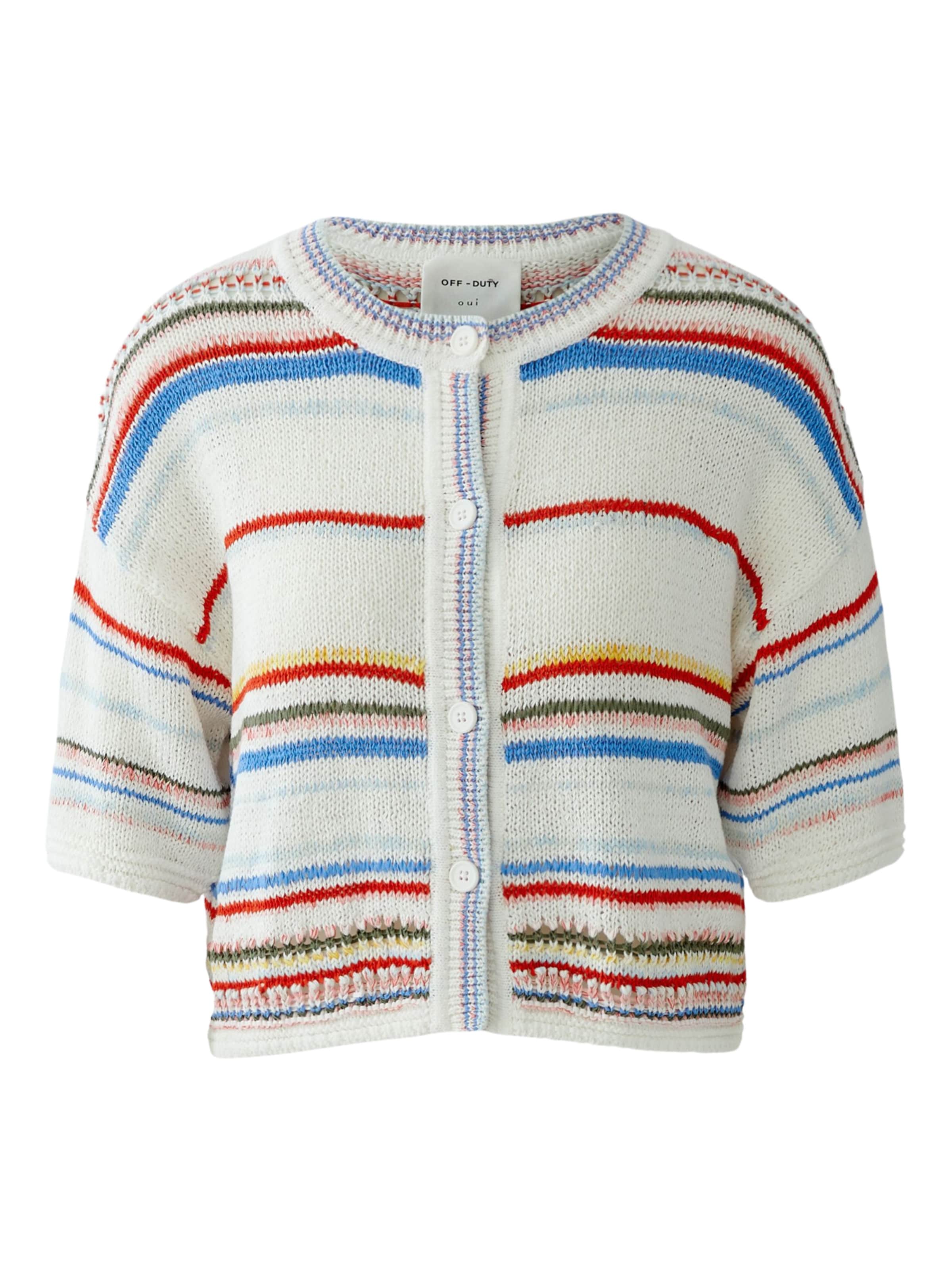 OUI Strickjacke in Weiß: Vorderseite
