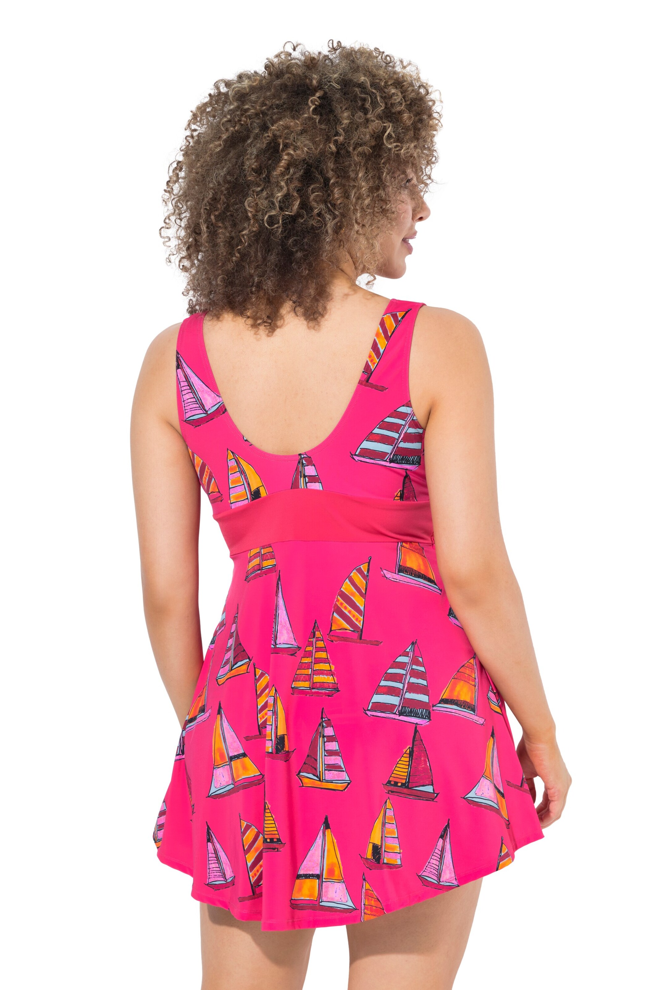 Ulla Popken Triangel Badeanzug in Pink