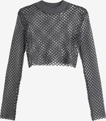 Bershka Shirt in Grijs: voorkant