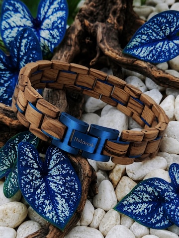 Holzwerk Armband 'SUEDSEE' in Blauw