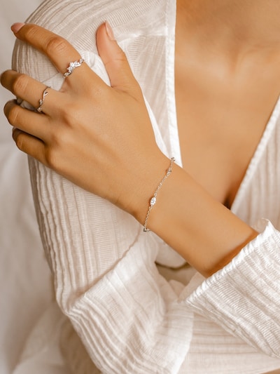 Hey Happiness Bracelet 'Lume' in 15 cm in Silver, Item view