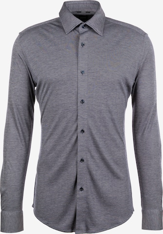 BOSS Slim Fit Hemd 'Hank' in Blau: Vorderseite