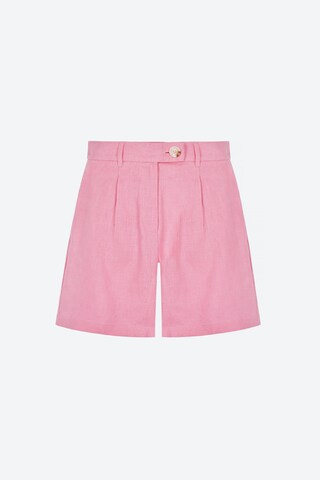 Aligne regular Παντελόνι πλισέ 'Fedora' σε ροζ: μπροστά