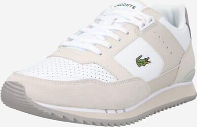 LACOSTE Låg sneaker i ljusgrå / ljusgrön / eldröd / off-white, Produktvy