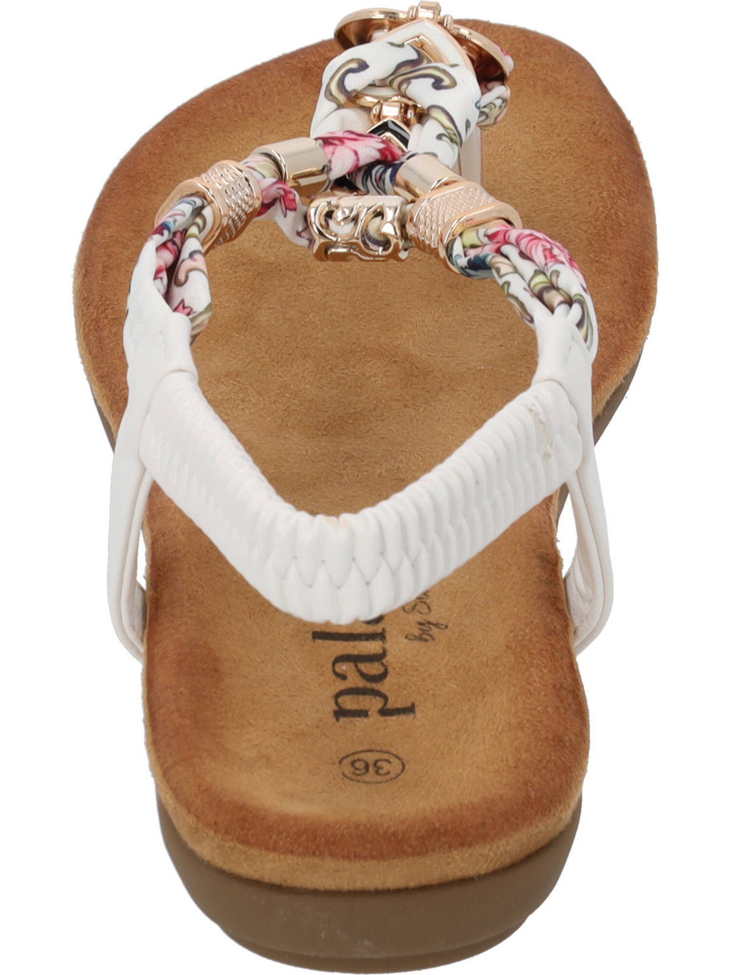 Flip-flops 'Jurte' de la Palado by Sila Sahin pe alb