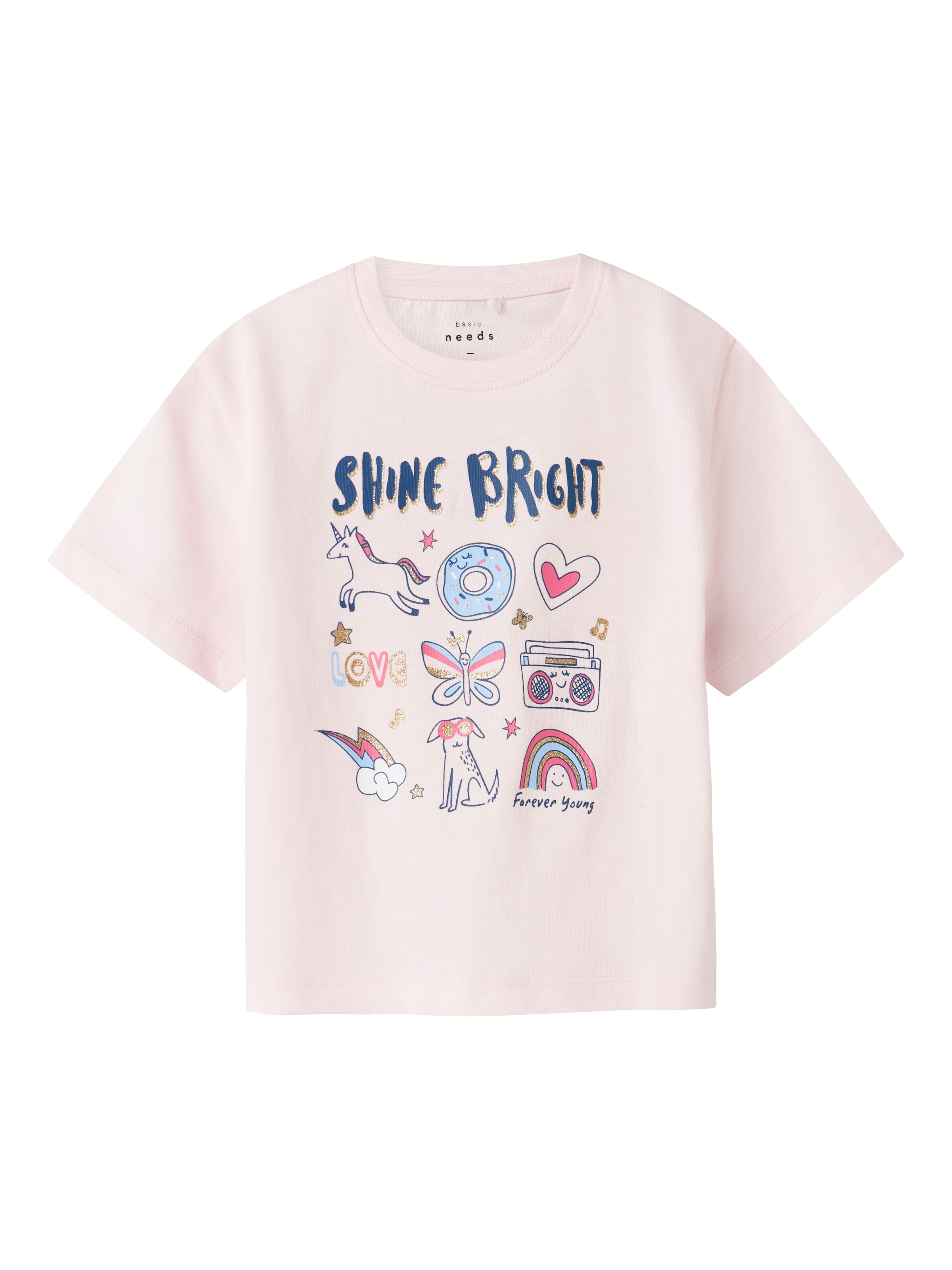 NAME IT Póló 'NMFVEEN' - rózsaszín: elől