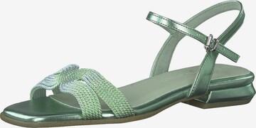 MARCO TOZZI Páskové sandály – zelená: přední strana