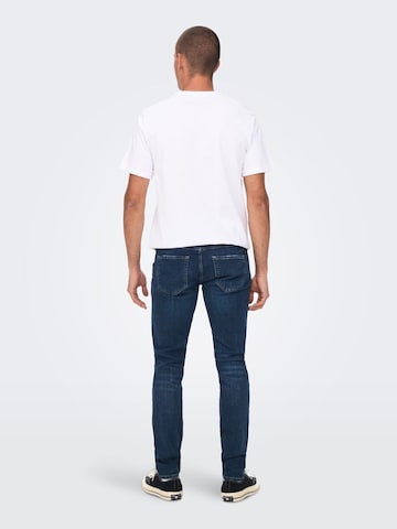 Coupe slim Jean 'Loom' Only & Sons en bleu