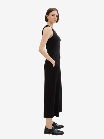 TOM TAILOR Wide leg Παντελόνι σε μαύρο