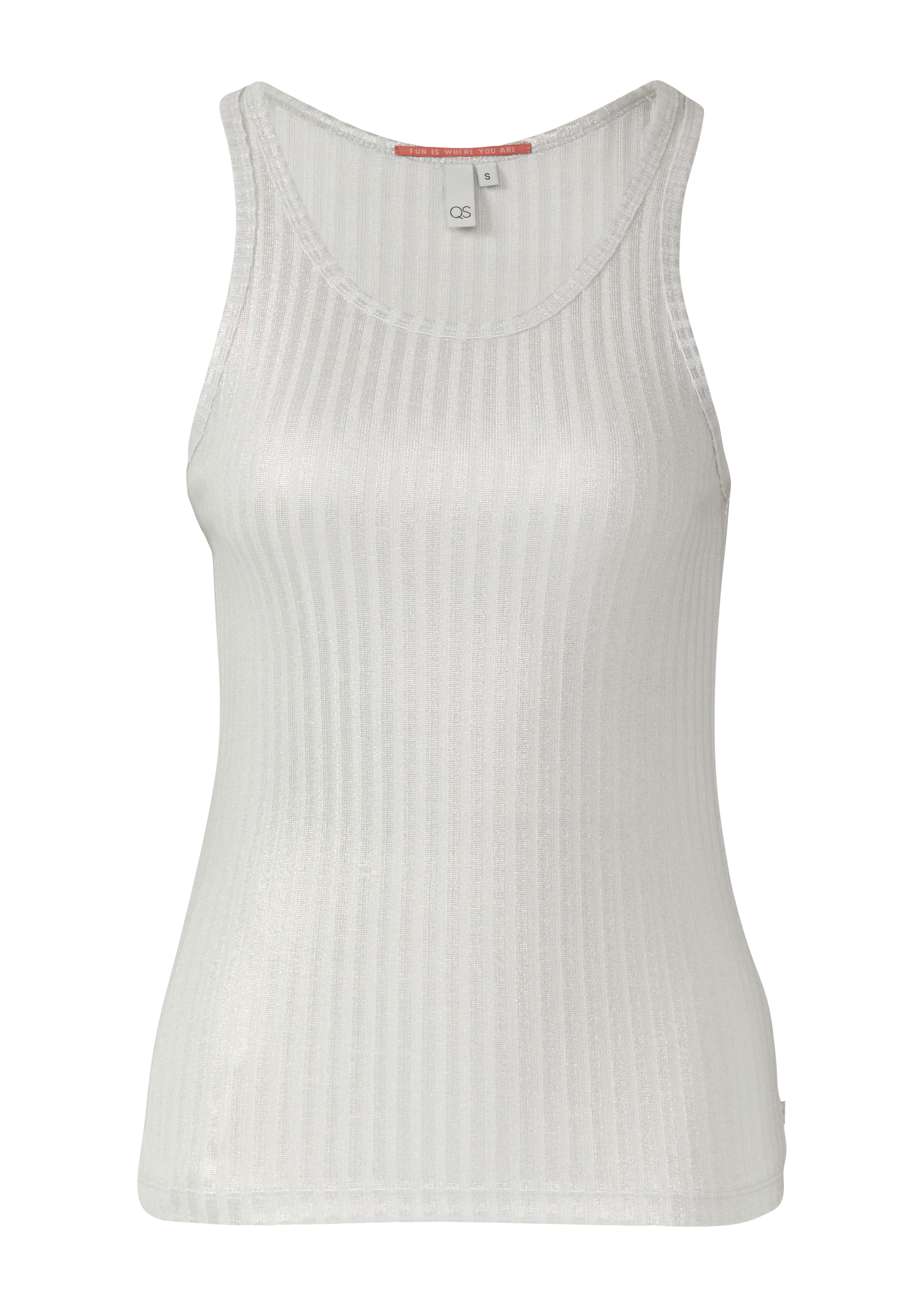QS Top in Zilver: voorkant