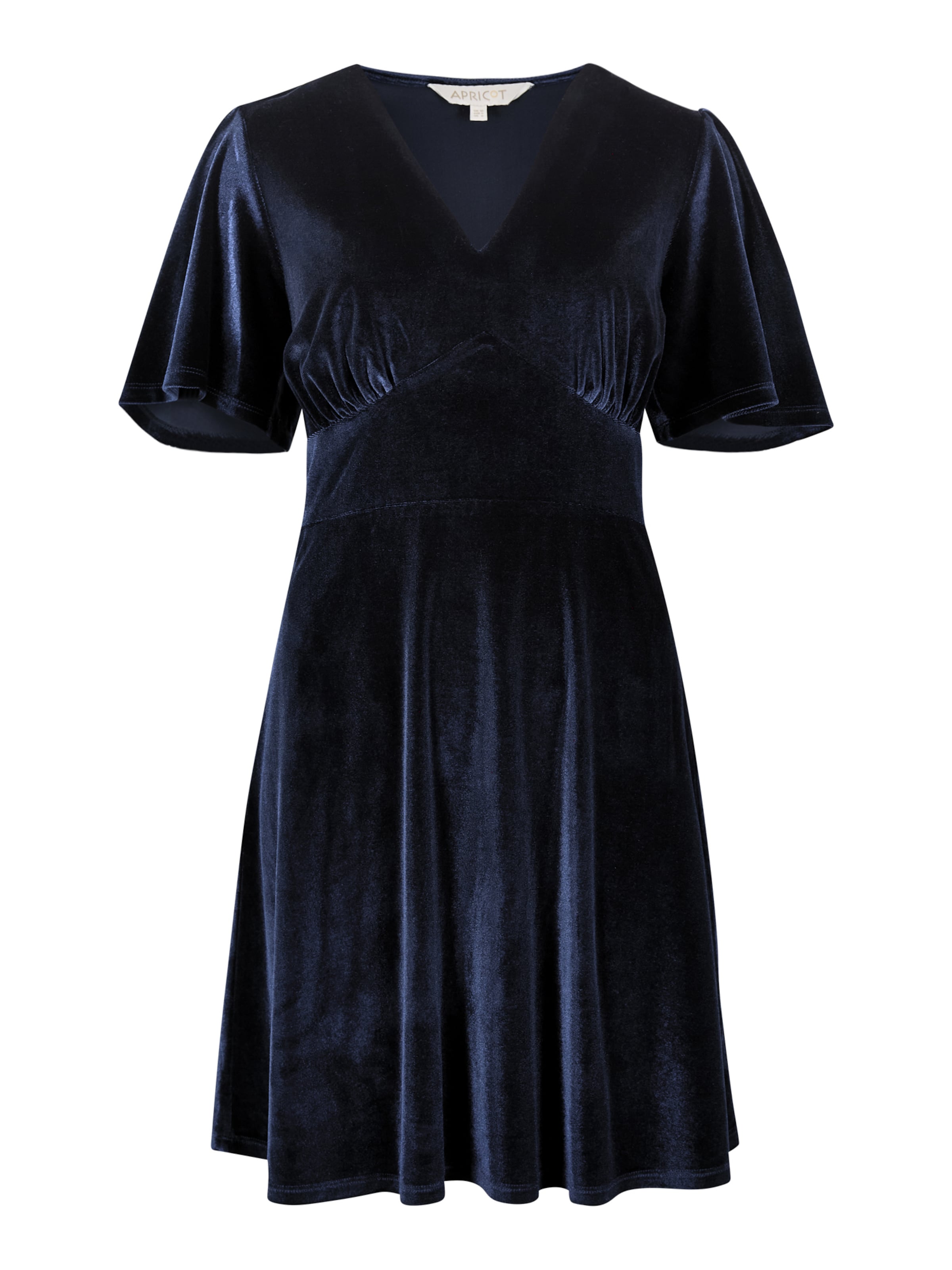 Apricot Kleid in Blau: Vorderseite