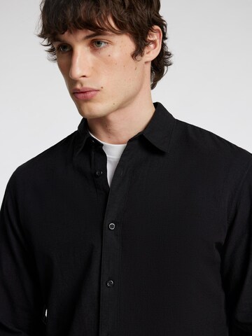 Slim fit Camicia di SELECTED HOMME in nero