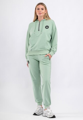 Tom Barron Joggingpak in Groen: voorkant