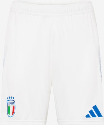 ADIDAS PERFORMANCE Regular Workout Pants 'Italy 24' in White: front