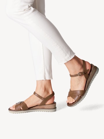 TAMARIS Sandals in Brown: front