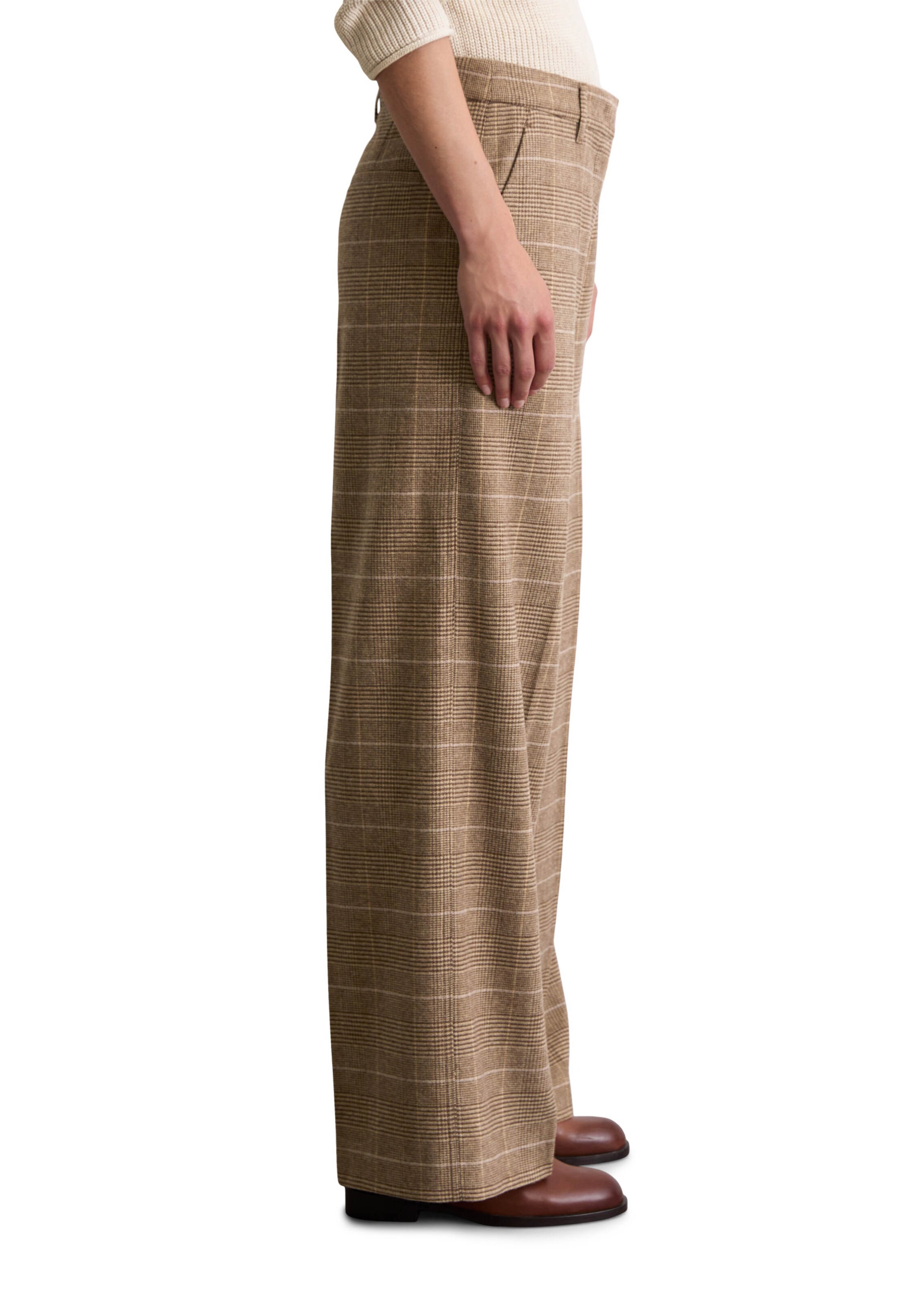 Marc O'Polo Loosefit Broek in Bruin