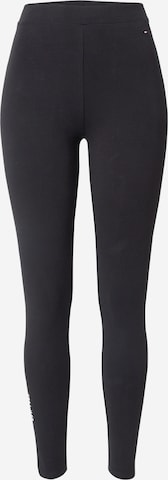 Skinny Leggings 'HERITAGE' TOMMY HILFIGER en noir : devant
