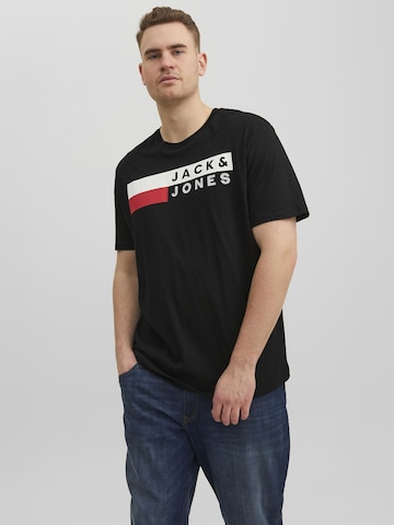 Jack & Jones Plus Shirt in Zwart: voorkant