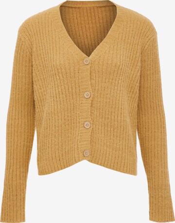 Poomi Knit Cardigan in Yellow: front