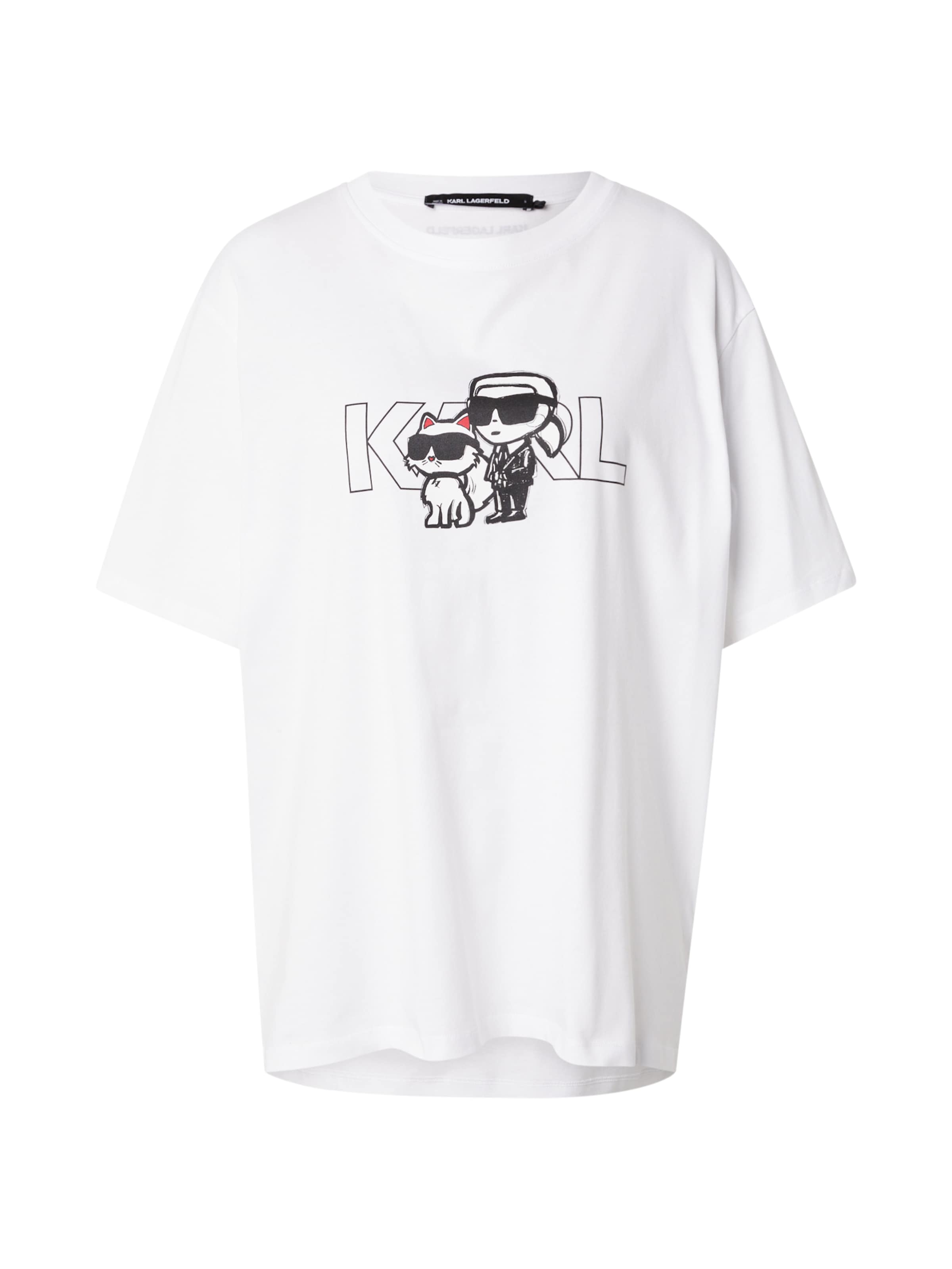 Tricou Karl Lagerfeld pe roșu / negru / alb, Vizualizare produs