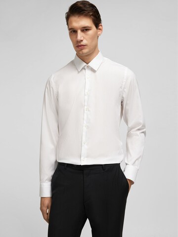 Coupe regular Chemise business HECHTER PARIS en blanc : devant