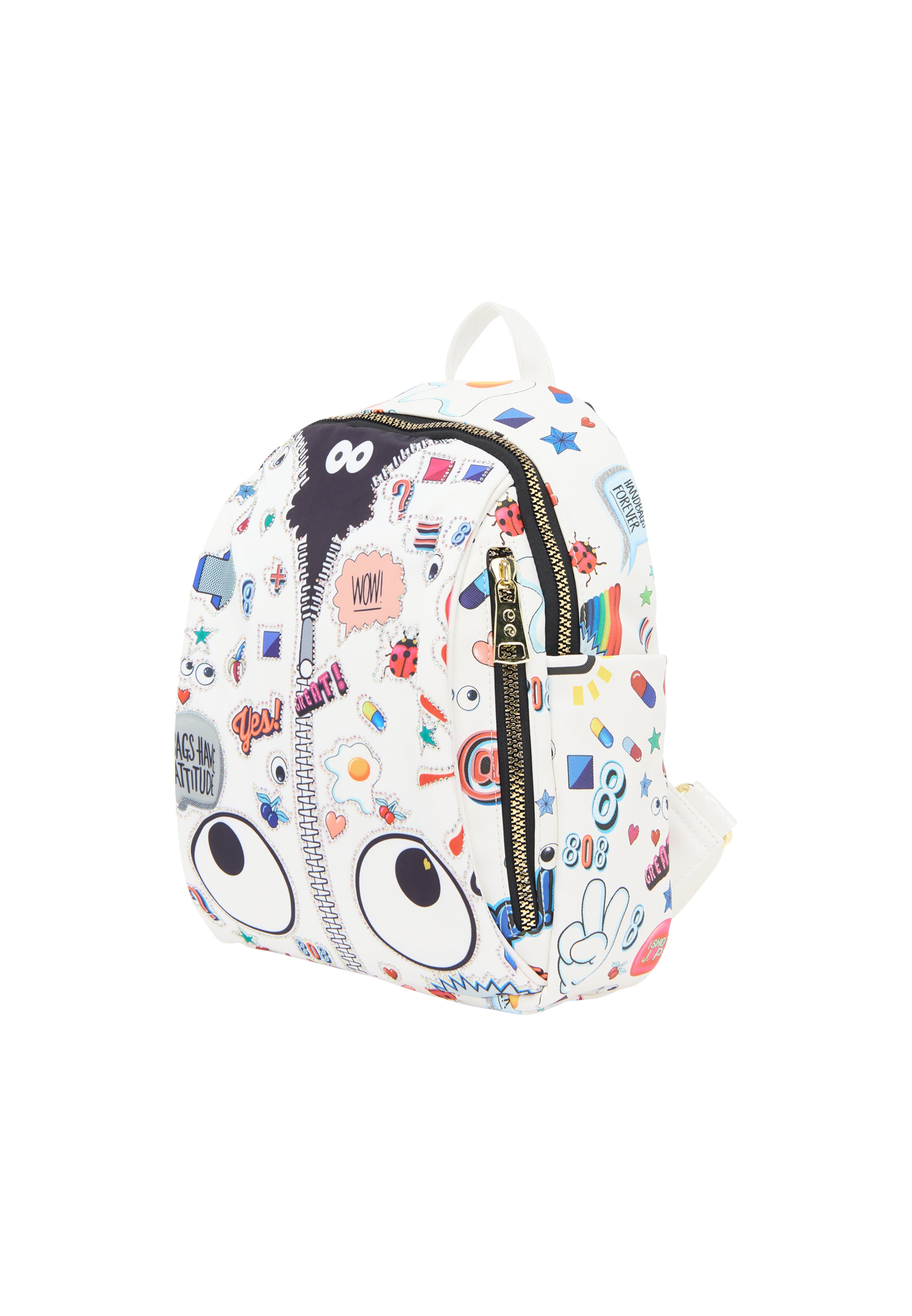MYMO Rygsæk 'Pop Eyetheme' i hvid