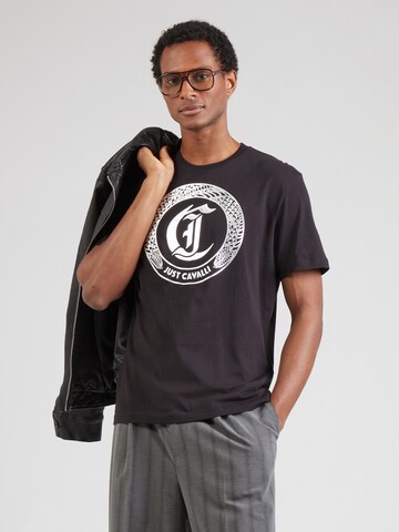 Just Cavalli - Camiseta en negro: frente