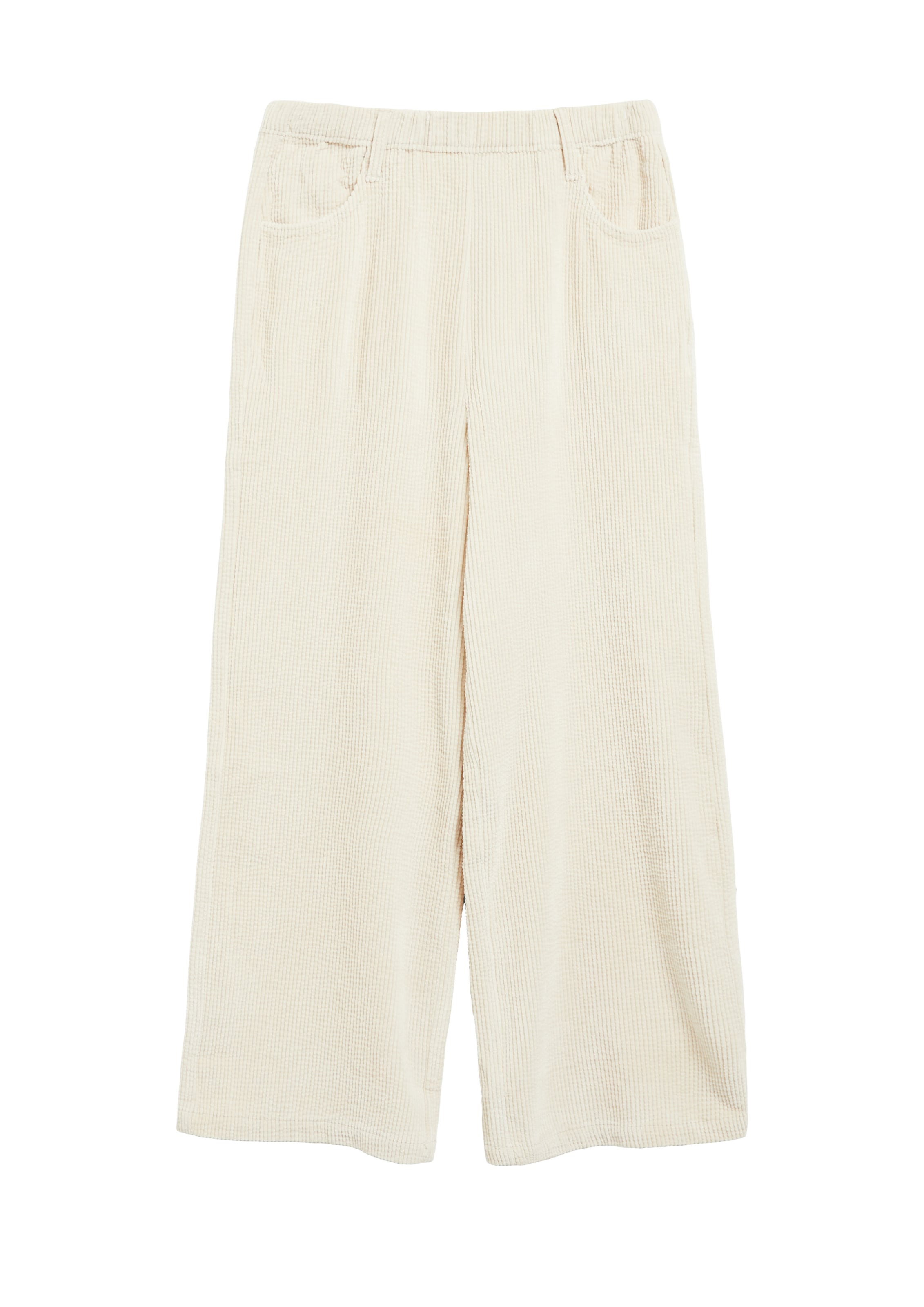 s.Oliver Wide leg Broek in Beige: voorkant