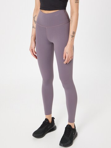 Athlecia Skinny Workout Pants 'GABY' in Purple: front