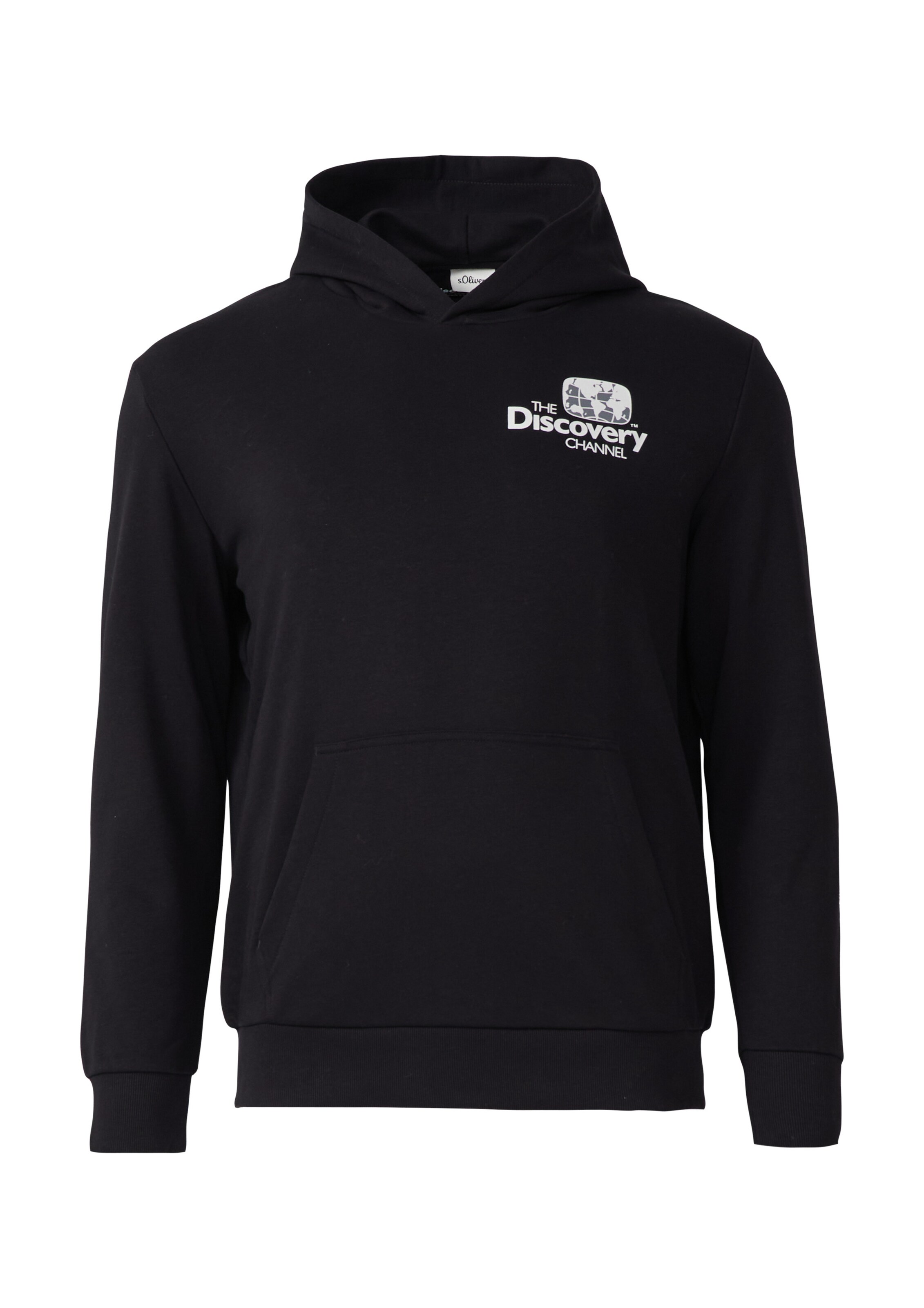 s.Oliver Men Big Sizes Sweatshirt in Schwarz: Vorderseite