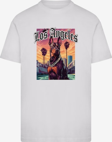 Mister Tee - Camiseta 'Los Angeles Dog' en blanco: frente
