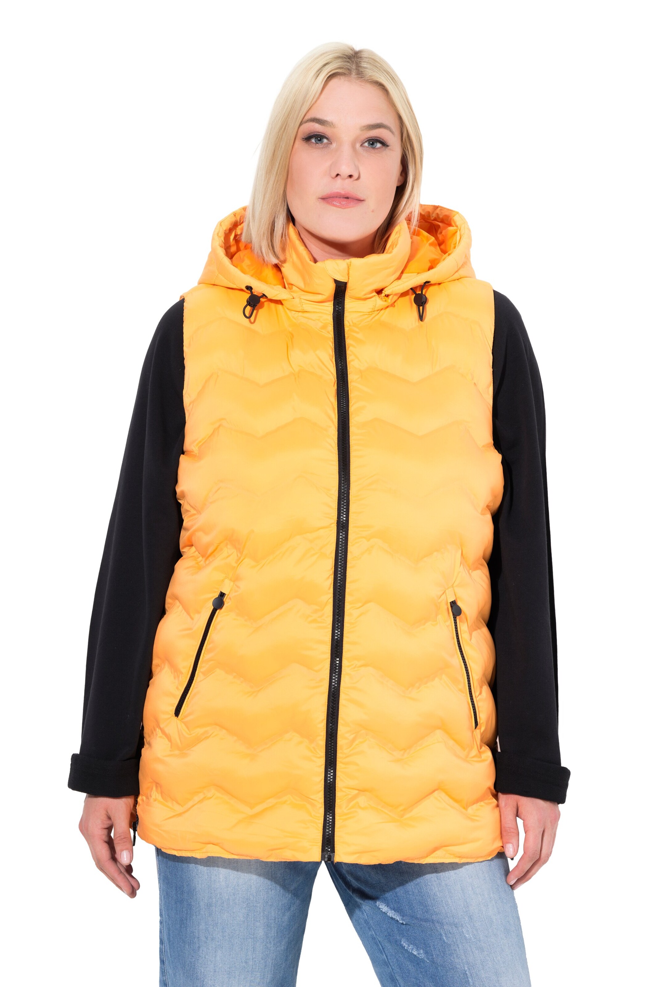 Ulla Popken Vest in Orange: front