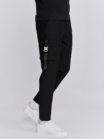 SikSilk Loosefit Hose in Schwarz: Vorderseite