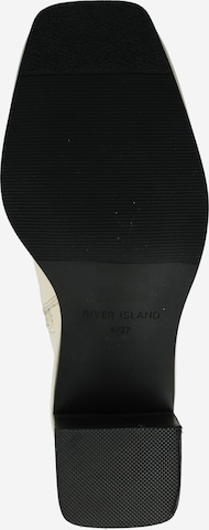 River Island Μποτάκι 'BLOCK HEEL ZIP SOCK BOOT' σε μπεζ