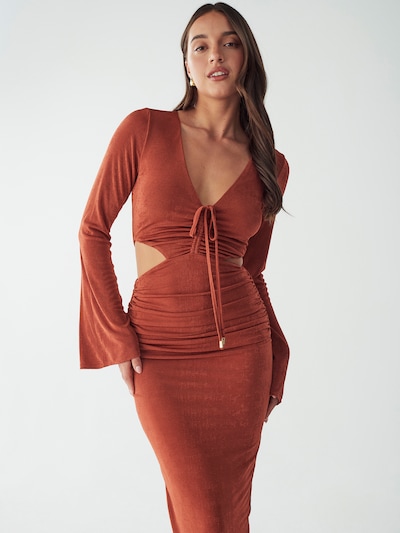 BWLDR Robe 'DENONA' en marron, Vue avec produit