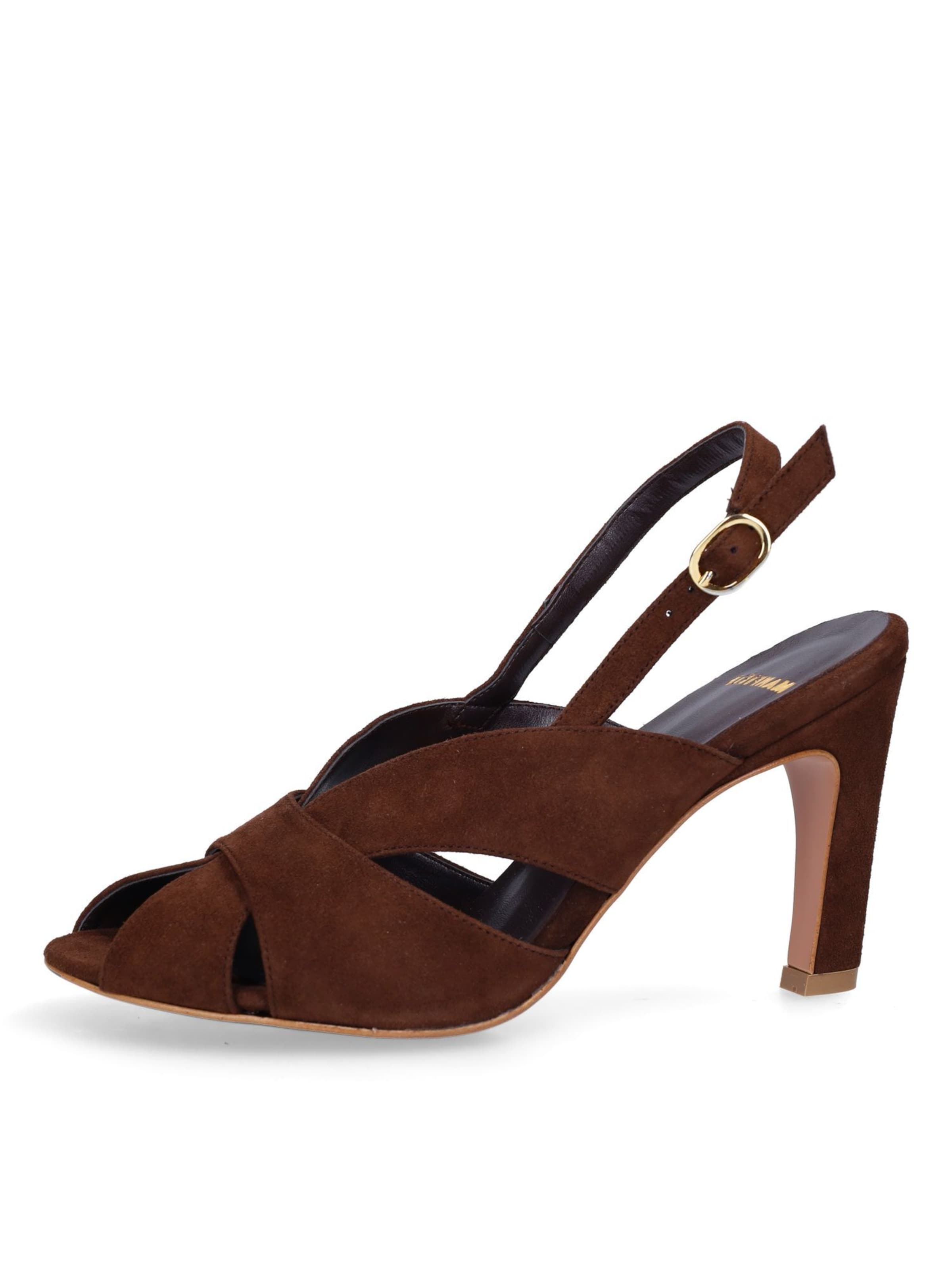 MANFIELD Slingpumps in Bruin: voorkant