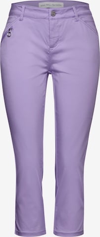 STREET ONE Slim fit Pants in Purple: front