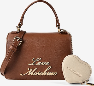 Sacs à main 'Heart Charm' Love Moschino en marron : devant