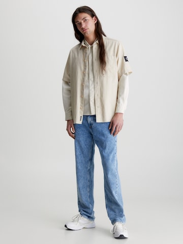 Calvin Klein Jeans Regular fit Overhemd in Beige