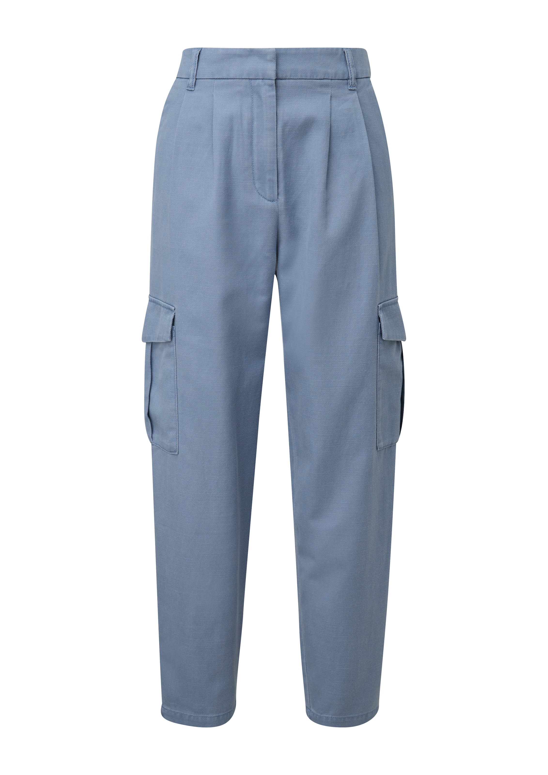 s.Oliver Tapered Cargobroek in Blauw: voorkant