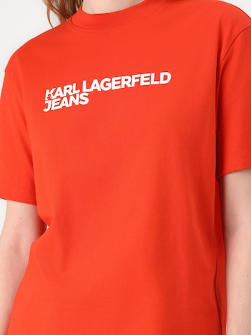 KARL LAGERFELD JEANS Koszulka 'ESSENTIAL' w kolorze czerwony