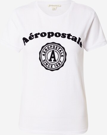 T-shirt AÉROPOSTALE en blanc : devant