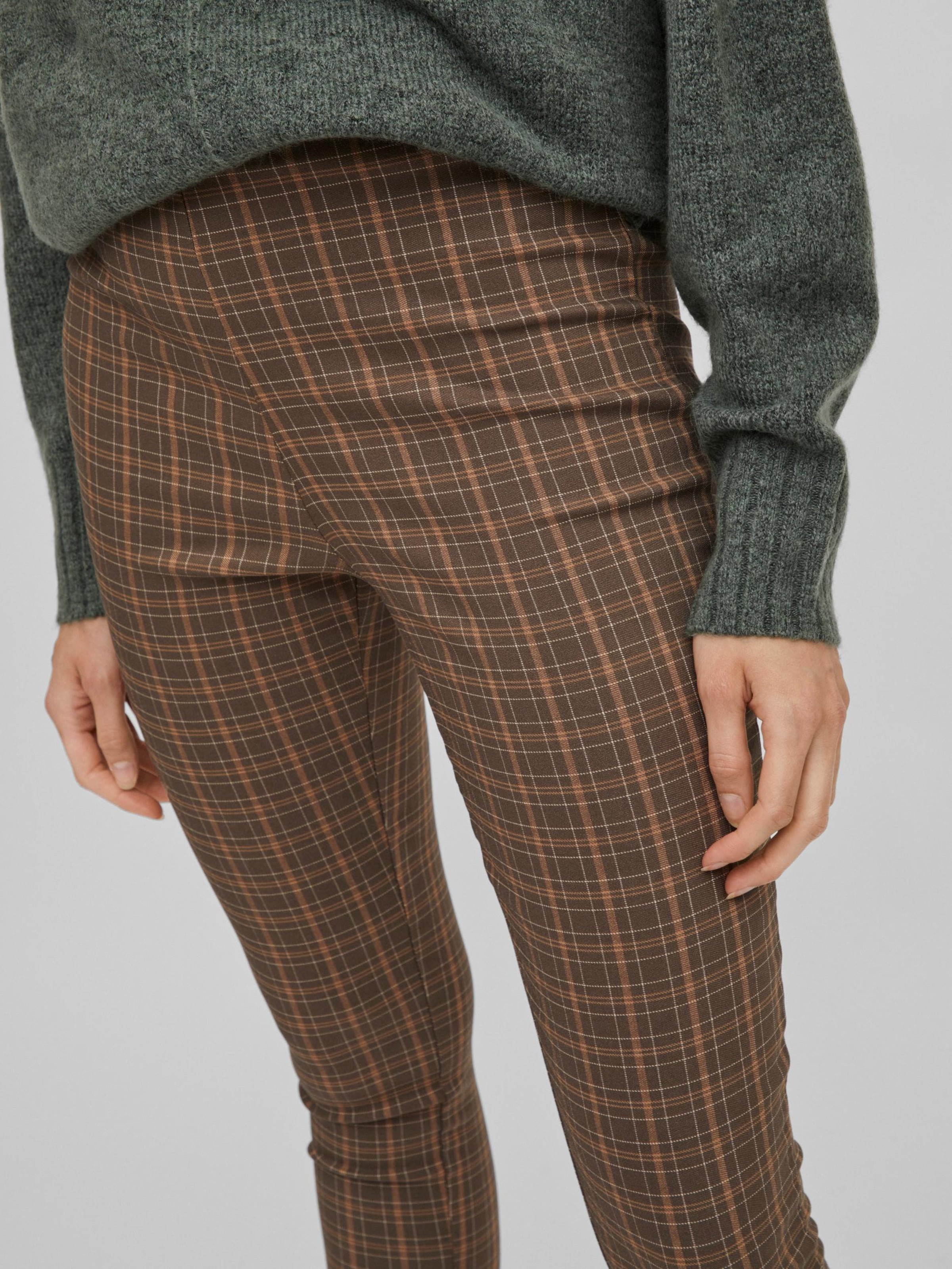 VILA Skinny Leggings Laura Lou in Brown Light Brown ABOUT YOU